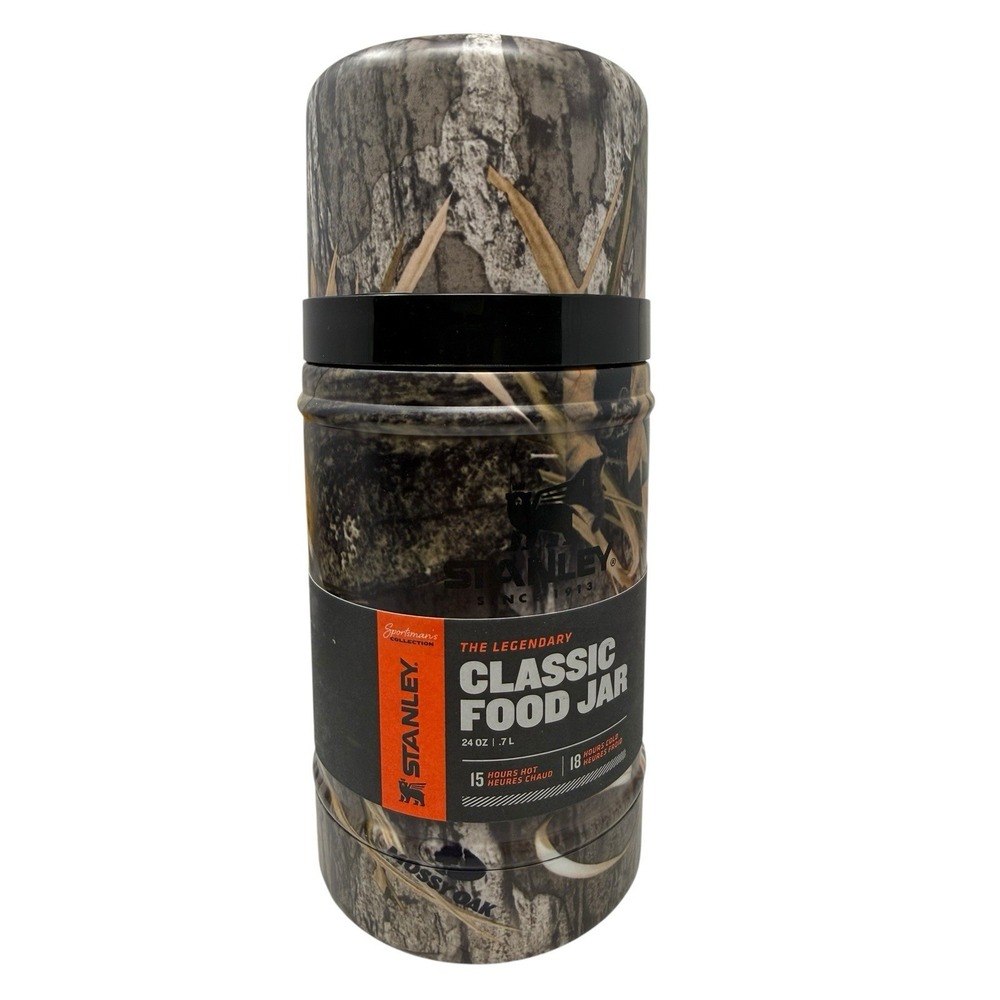 Stanley Mossy Oak Classic FOOD JAR 24oz Stainless Leakproof Shadow Grass Camo